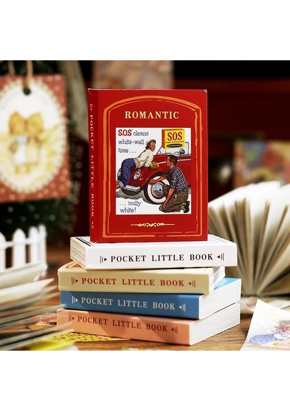 E Stili Dimeets Vintage Dergisi Cep Küçük Kitap Retro Malzeme Bloknot Yaratıcı Not Kağıdı Dıy Scrapbooking Albümü Dekorasyon (Yurt Dışından) modelleri