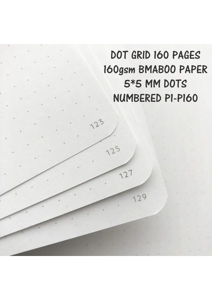 Afrika Tarzı Deri Kapak-Nokta Izgara Buke Journal Dot Gird Defter Yaşları, Boyut 5.7x8.2 Inç, 160GSM Ultra Kalın Bambu Kağıt Dıy Bujo Planlayıcısı (Yurt Dışından)