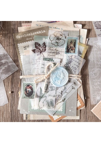 E Stili 30 Yaprak Vintage Bitki Yaprakları Sülfürik Asit Kağıt Scrapbooking Malzemesi Sanat Zanaat Günlüğü Dıy Dekoratif Dergi Malzemeleri (Yurt Dışından) fırsatları
