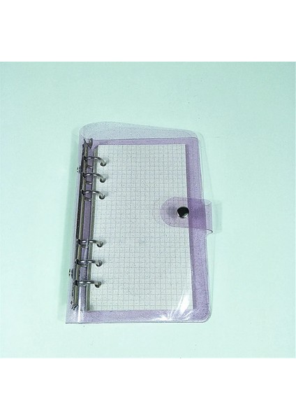Mor Tarzı A6 A6 Glitter Defter 6 Yüzük Bağlayıcı Gevşek Yaprak Şeffaf Dosya Klasörü Planlayıcısı Kawaii Kırtasiye Dergisi Defter Ofis Malzemeleri (Yurt Dışından)