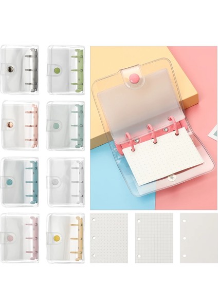 C-C 60 Yaprak Stili Yaratıcı 3 Delik Gevşek Yaprak Dolum Defter Kapağı Mini Dosya Klasörü El Hesabı Günlüğü Halka Bağlayıcı Iç Sayfalar Günlüğü Kitap Taşınabilir (Yurt Dışından)