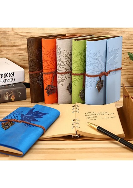 Dolum Kağıt Stili A6 Gezginler Eski Defter Pu Deri Boş Kraft Günlüğü Not Defteri Dergisi Sketchbook Kırtasiye Okul Ofis Malzemeleri A7A6A5 (Yurt Dışından)