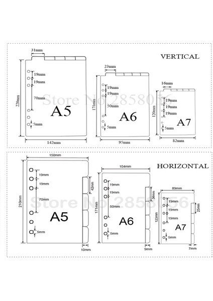Asla Stilden Vazgeçme A4 11 Delik Planner Journal Bölücüler Üst Sekme A5 A6 A7 B5 A4, Siyah Kraft Beyaz Indeks Ayırıcı Kağıt Panosu (Yurt Dışından)
