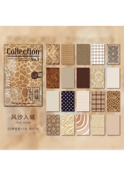 Bir Stil Dimet Zaman Sıcak Serisi Malzeme Kağıt Arka Plan Dıy Bez Kağıt Dekoratif Scrapbooking Vintage Craft Günlük Kağıdı (Yurt Dışından)