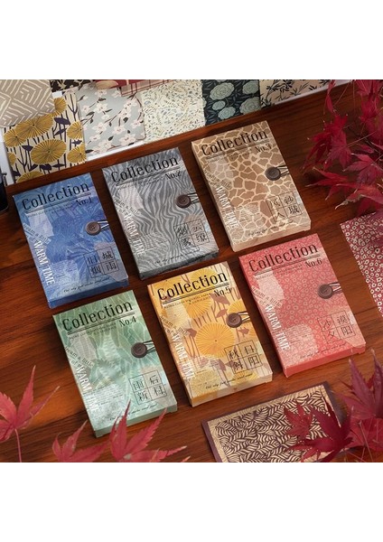 Bir Stil Dimet Zaman Sıcak Serisi Malzeme Kağıt Arka Plan Dıy Bez Kağıt Dekoratif Scrapbooking Vintage Craft Günlük Kağıdı (Yurt Dışından) fiyatları