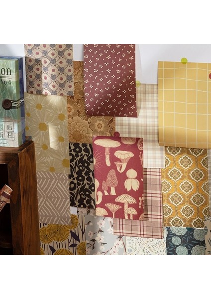 Bir Stil Dimet Zaman Sıcak Serisi Malzeme Kağıt Arka Plan Dıy Bez Kağıt Dekoratif Scrapbooking Vintage Craft Günlük Kağıdı (Yurt Dışından) modelleri