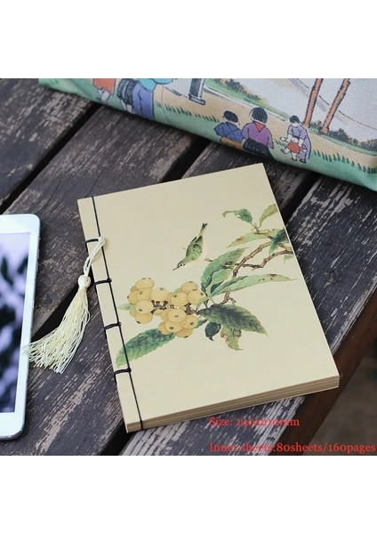 No.2 Tarzı A5 Çin Retro Kişisel Günlük Defter Antika Püsküller Boş Kraft Dergiler Sketchbook Defterler Not Defteri Öğrenci Kırtasiye (Yurt Dışından)