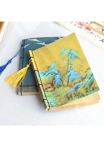 No.2 Tarzı A5 Çin Retro Kişisel Günlük Defter Antika Püsküller Boş Kraft Dergiler Sketchbook Defterler Not Defteri Öğrenci Kırtasiye (Yurt Dışından)