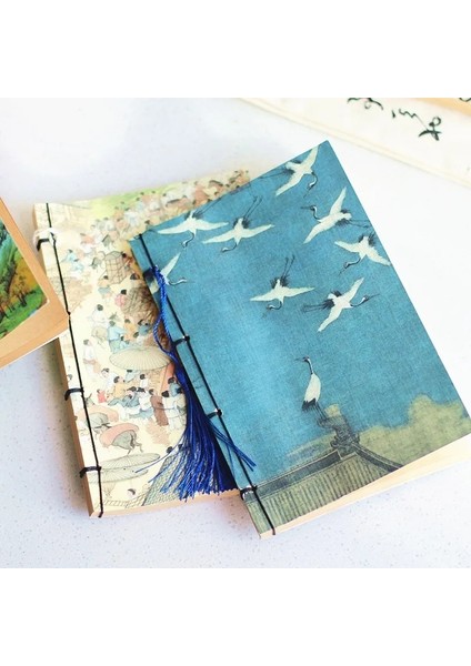 No.2 Tarzı A5 Çin Retro Kişisel Günlük Defter Antika Püsküller Boş Kraft Dergiler Sketchbook Defterler Not Defteri Öğrenci Kırtasiye (Yurt Dışından)