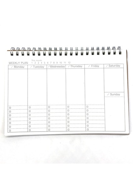 Haftalık Planlayıcı Stili Günlük Haftalık Planlayıcı Defter Caderno Gündem Libretas Not Defteri Kraft Kağıt Defterler Ajandalar Filofax A5 Spiral (Yurt Dışından)