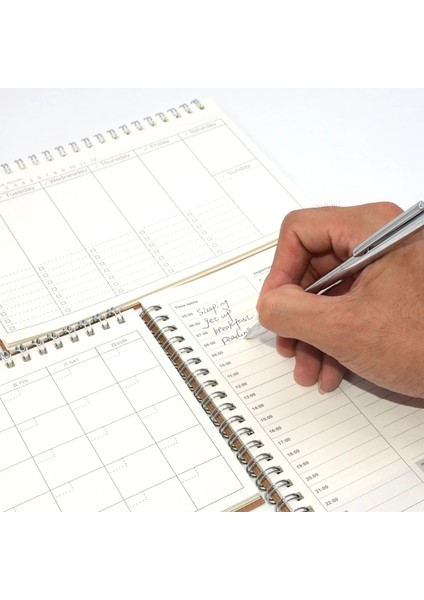 Haftalık Planlayıcı Stili Günlük Haftalık Planlayıcı Defter Caderno Gündem Libretas Not Defteri Kraft Kağıt Defterler Ajandalar Filofax A5 Spiral (Yurt Dışından)