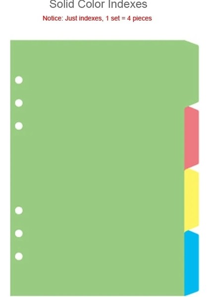 Düz Renk Dizini Stili A7 Yaratıcı A5 A6 A7 Renkli Defter Dizin Sayfası Mat Kapak Spiral Günlük Planlayıcı Kağıt Not Defteri Kategori Sayfaları Kırtasiye (Yurt Dışından)