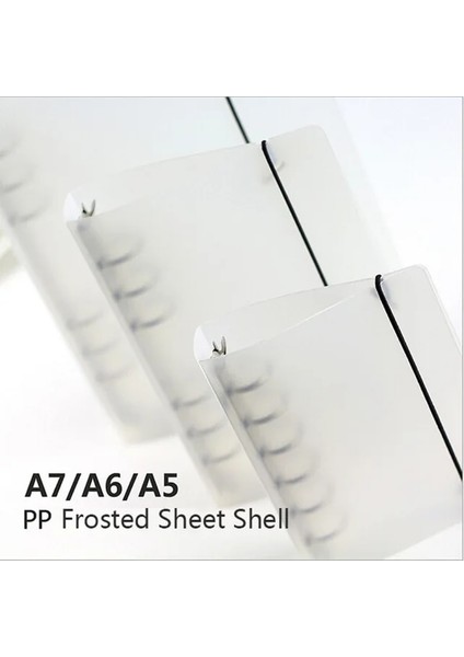 Şeffaf Kapak Stili A6 A5A6A7 Spiral Defter Gündemi Aylık Haftalık Planlayıcı Eets Altı Delikli Standart Gevşek Yapraklı Kağıt Ofis Okul Kırtasiye (Yurt Dışından)