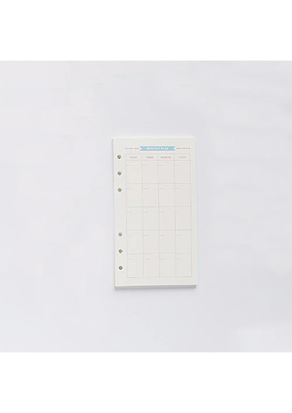 A6 Aylık Plan Stili 40 Yaprak A5A6 6 Kağıt Dosya Yedekleri Defter Iç Sayfaları Haftalık Aylık Planlayıcı Yapılacaklar Listesi Gevşek Yapraklı Ciltçi C (Yurt Dışından)