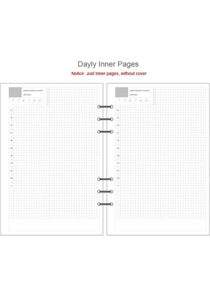 Günlük Plan Stili A7 Pvc A5 A6 A7 Spiral Defter Kapağı Gevşek Günlüğü Bobin Halkalı Binder Dolgu Kağıt Ayrı Planlayıcı Çanta Almak Kart Depolama (Yurt Dışından)