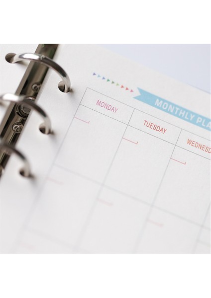 A5 Haftalık Plan Stili 40 Yaprak A5A6 6 Kağıt Dosya Yedekleri Defter Iç Sayfaları Haftalık Aylık Planlayıcı Yapılacaklar Listesi Gevşek Yapraklı Ciltçi C (Yurt Dışından) fırsatları