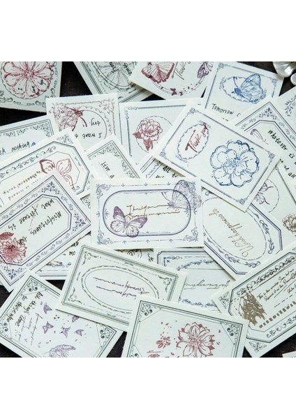 Bir Stil Dimeets Retro Çiçek Çerçeve Notlar Craft Kağıt Günlük Planlayıcısı Kartı Scrapbooking Vintage Dekoratif Etiketi Dıy Baz Kağıt (Yurt Dışından) modelleri