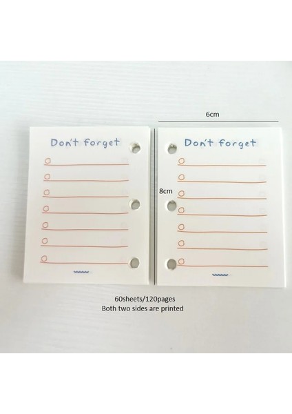 Beyaz Kapak Sadece Stil 6X8CM Mini Renkli Dolum Levhaları 3 Delikli Gevşek Yapraklı Cep Günlüğü Kağıtların Içinde Izgara Boş 60 Sayfa (Yurt Dışından)