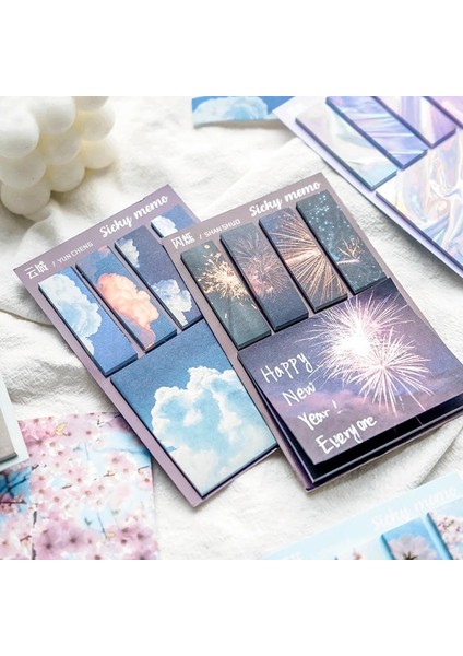 No.6 Tarzı Kawaii Manzara Parçası Bloknot Yapışkan Notlar Yapılacaklar Listesi Planlayıcısı Etiket Sayfa Bayrakları Sevimli Kırtasiye Ofis Dekor Okul (Yurt Dışından) fırsatları