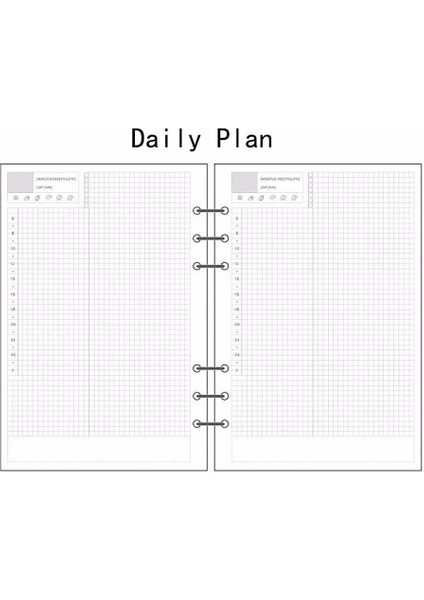 Günlük Plan Stili A6 A5A6A7 Gevşek Yaprak Dolum Spiral Bağlayıcı Planlayıcı Günlüğü Ekleme Takvim Düzenleyici Plaeets Notlar Kağıt 6 Delik Nokta Izgarası (Yurt Dışından)