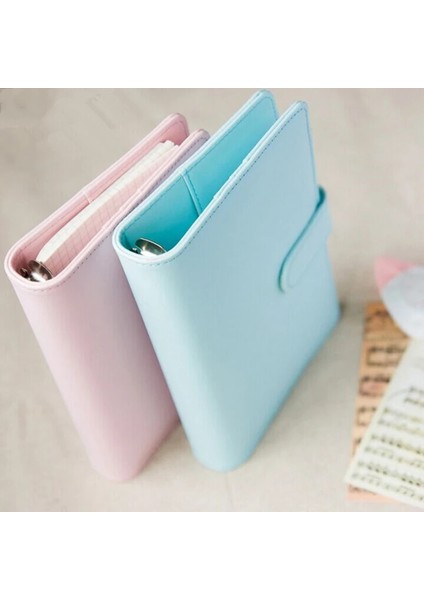 Bir Stil A6 Macaron Renk A5 A6 6 Halka Bağlayıcı Pu Klipsli Defter Deri Gevşek Yaprak Defter Kılıfı Defterler Dergisi Kawaii Kırtasiye (Yurt Dışından)
