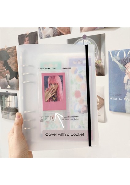 10 Dolum Torbası A Stili A5 Sharkbang A5 Kartları Fotoğraf Düzenleyici Kitap ve Bağlayıcı Defter Kapağı Sickers Koleksiyon Kitap Kore Albümü Gündem Albümü Saklama Torbaları (Yurt Dışından)