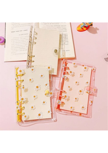 45 Adet Yedek A6 Izgara Stili A5A6 Gevşek Yapraklı Defter Sevimli Papatya 6 Yüzükler Binder Dosya Klasörü Kawaii Defter Planlayıcısı Not Defterleri Kırtasiye Okul Dergileri (Yurt Dışından)
