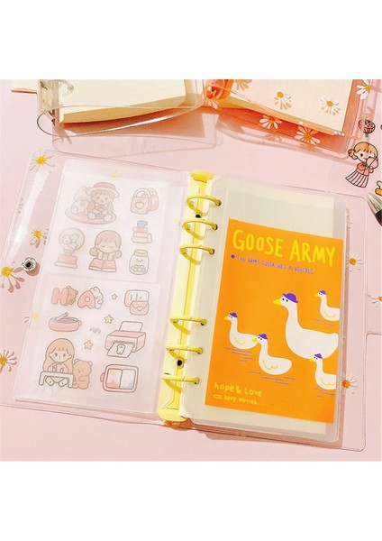 45 Adet Yedek A6 Izgara Stili A5A6 Gevşek Yapraklı Defter Sevimli Papatya 6 Yüzükler Binder Dosya Klasörü Kawaii Defter Planlayıcısı Not Defterleri Kırtasiye Okul Dergileri (Yurt Dışından)