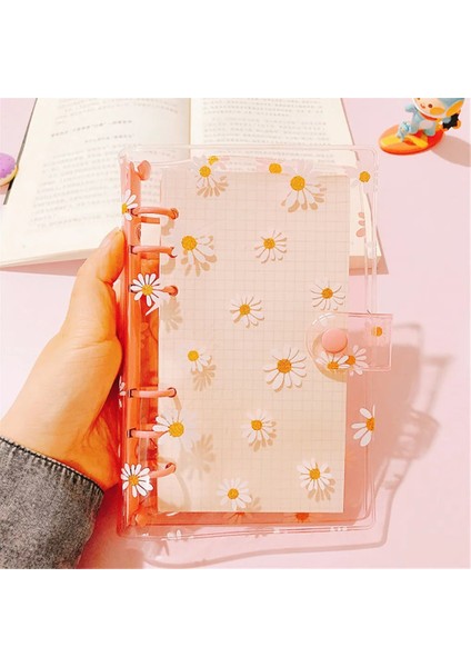 45 Adet Yedek A6 Izgara Stili A5A6 Gevşek Yapraklı Defter Sevimli Papatya 6 Yüzükler Binder Dosya Klasörü Kawaii Defter Planlayıcısı Not Defterleri Kırtasiye Okul Dergileri (Yurt Dışından)
