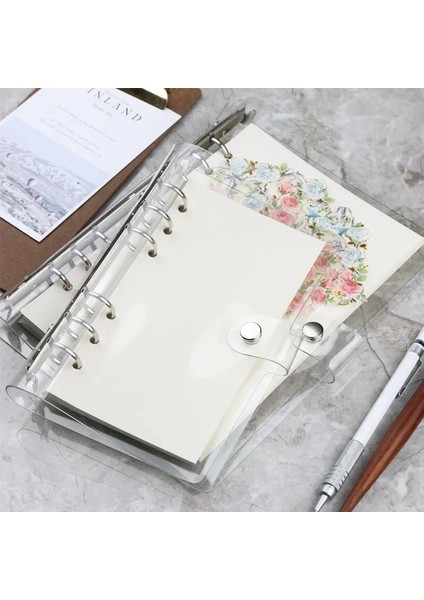 Puan Stili A5 A5 A6 Spiral Şeffaf Pvc Defter Kapağı Gevşek Günlüğü Bobin Halkalı Binder Dolgu Kağıt Ayrı Planlayıcı Çanta Almak Kart Depolama (Yurt Dışından) modelleri