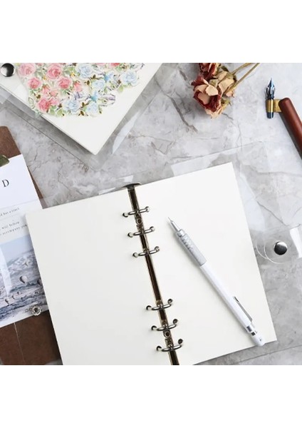 Puan Stili A5 A5 A6 Spiral Şeffaf Pvc Defter Kapağı Gevşek Günlüğü Bobin Halkalı Binder Dolgu Kağıt Ayrı Planlayıcı Çanta Almak Kart Depolama (Yurt Dışından) indirimleri