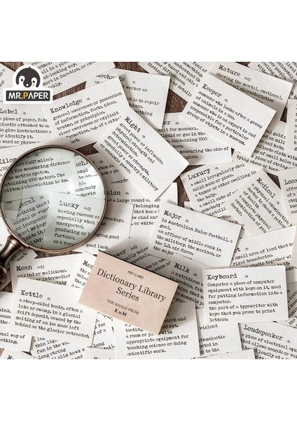D Stili Mr Paper 8 Tasarım Sözlükleri Kitaplık Serisi Kelime Bilgisi Not Defteri Not Defteri Gevşek Yapraklı Not Defteri Günlük Yaratıcı Yazma Not Defteri (Yurt Dışından)