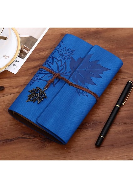 Lacivert Tarzı A6 Gezginler Eski Defter Pu Deri Boş Kraft Günlüğü Not Defteri Dergisi Sketchbook Kırtasiye Okul Ofis Malzemeleri A7A6A5 (Yurt Dışından)