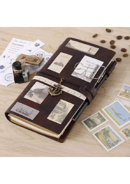 Koyu Kırmızı Stil Deri Gezgin Defter Planlayıcıları Yaratıcı Dıy Vintage Seyahat Dergisi Not Defterleri Tn Spiral Kayıt Günlük Not Defterleri Hediyeler (Yurt Dışından) fiyatları