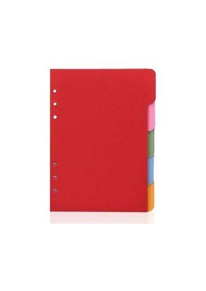 Lacivert Tarzı A6 6 Delik Planner Journal Bölücüler Üst Sekme A5 A6 A7 B5 A4, Siyah Kraft Beyaz Indeks Ayırıcı Kağıt Panosu (Yurt Dışından)
