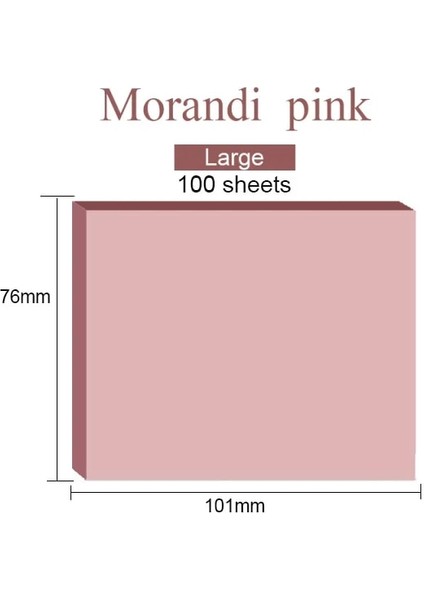 Büyük Pembe Tarzı 100 Yaprak Morandi Yapışkan Notlar Pedler Poz Kırtasiye Kağıt Etiketler Yayınlandı Not Defteri Defter Okul Ofis Aksesuarları (Yurt Dışından)