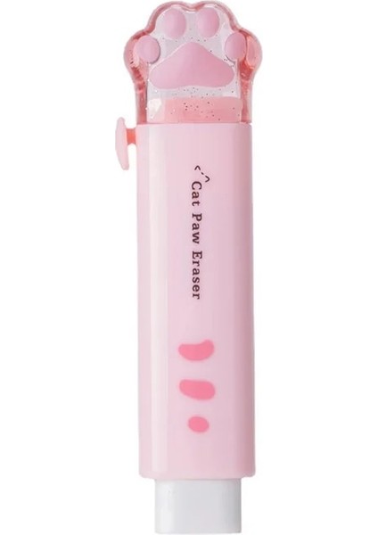 Pembe Tarzı 1 Adet Kawaii Kedi Pençe Silgi Kalem Sevimli Push-Pull Kalem Şekli Kauçuk Kore Kırtasiye Sevimli Okul Malzemeleri (Yurt Dışından)