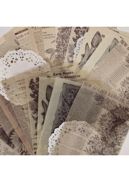 No.6 Tarzı Vintage Karışık Kağıt Kolaj Scrapbooking Dergisi Malzeme Kartı Yapımı Dıy Retro Botanik Enstitüsü Yaratıcı Memo Kırtasiye (Yurt Dışından) fiyatları