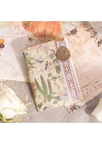 H Tarzı Dimeetspack Retro Çiçek Malzeme Kağıt Dekoratif Scrapbooking Vintage Dıy Önemsiz Dergi Planlayıcısı Zanaat Arka Plan Kağıtları (Yurt Dışından) fırsatları