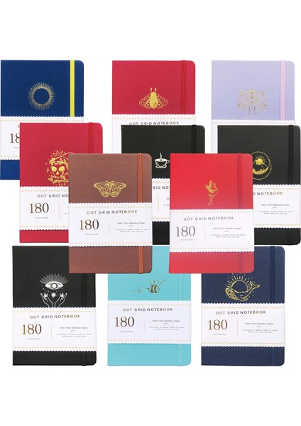 Mavi Stil 180GSM Bambu Kağıt Buke A5 Noktalı Dergi Bujo Nokta Izgaralı Defter, 180GSM Bambu Kalın Beyaz Kağıt, 5*5mm Dotages Su Geçirmez Ciltli (Yurt Dışından) fiyatları