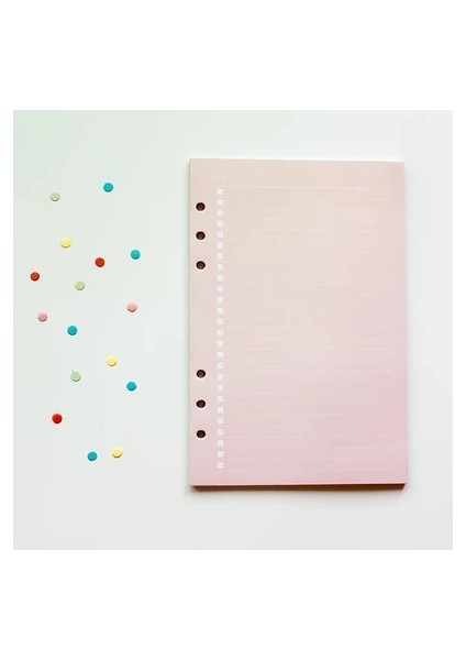 Pembe Yapılacaklar Stili A5 40 Yaprak A5A6 6 Yüzük Gevşek Yapraklı Defter Renkli Dolum Kağıt El Kitabı Iç Sayfalar Iç Çekirdek Kawaii Kırtasiye Okul Kaynağı (Yurt Dışından)