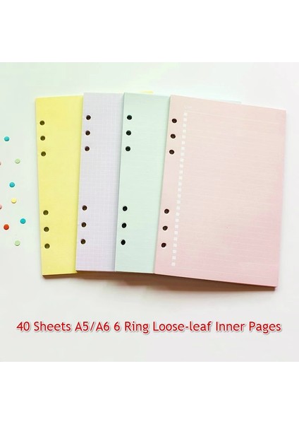 Pembe Yapılacaklar Stili A5 40 Yaprak A5A6 6 Yüzük Gevşek Yapraklı Defter Renkli Dolum Kağıt El Kitabı Iç Sayfalar Iç Çekirdek Kawaii Kırtasiye Okul Kaynağı (Yurt Dışından) fırsatları