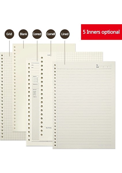 Saklama Çantası Tarzı B5 26DELIKLER A5 B5 20 Delikli Gevşek Yapraklı Defter Dolum 60 Yapraklık Spiral Bağlayıcı Kağıt Indeksi Sayfa Içinde Nokta Izgarası Boş Connell Kırtasiye (Yurt Dışından)