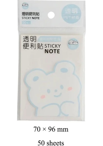 70X95MM Stili Ayı Kawaii Temizle Yapışkan Notlar Seti Eets Su Geçirmez Yapışkanlı Not Defteri Yayınlandı Kırtasiye Çıkartmaları Okul Ofis Malzemeleri (Yurt Dışından)