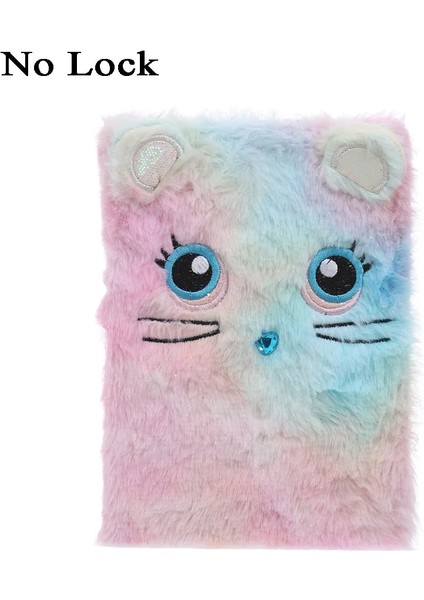 Renk Stili A5 Kilitli Peluş Defter Sevimli Köpek Dergisi A5 Günlüğü Çizgi Kağıt Planlayıcısı Organizatör Kawaii Okula Dönüş Not Defteri Kore El Kitabı (Yurt Dışından)