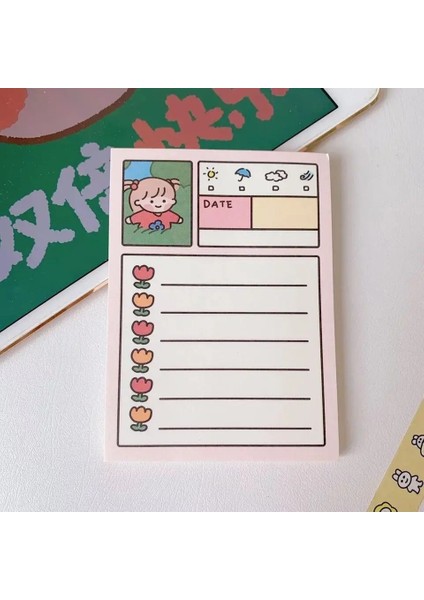 No.15 Tarzı Mınkys Kawaeets Bloknotlar Not Kağıdı Yapılacaklar Listesi Kontrol Listesi Günlük Planlayıcı Not Defteri Paperlaria Kore Okul Kırtasiye (Yurt Dışından)