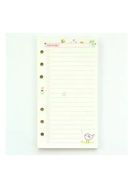 Liste Stili Yapmak Için A6 A5 A6 Gevşek Yaprak Kawaeets Gevşek Yapraklı Defter Kağıdı Dolum Spiral Bağlayıcı Indeks Iç Sayfa Günlük Aylık Haftalık Gündem (Yurt Dışından)