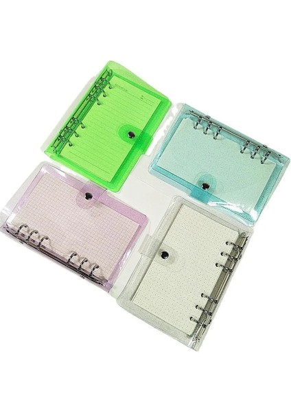 Açık Yıldız Stili A6 A6 Glitter Defter 6 Yüzük Bağlayıcı Gevşek Yaprak Şeffaf Dosya Klasörü Planlayıcısı Kawaii Kırtasiye Dergisi Defter Ofis Malzemeleri (Yurt Dışından) modelleri
