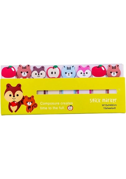 Yeşil Sincap Stili Sevimli Hayvan Bloknot Kawaii Yapışkan Notlar Işareti Endeksi Öğrenci Planlayıcısı Imi Kırtasiye Okul Malzemeleri (Yurt Dışından)