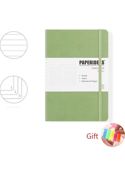 Erik Tarzı A5 Ciltli A5 Kawaii Journal Dot Notebook Yaşı 100GSM 5.7x8. Retro Günlük Bandaj Kırtasiye Not Defteri Bullet Dot Günlükleri (Yurt Dışından)